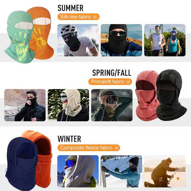 Summer sun protection riding hood neck ice silk mask full face thin breathable filter speed dry hood anti-sand motorcycle hood customizable logo.