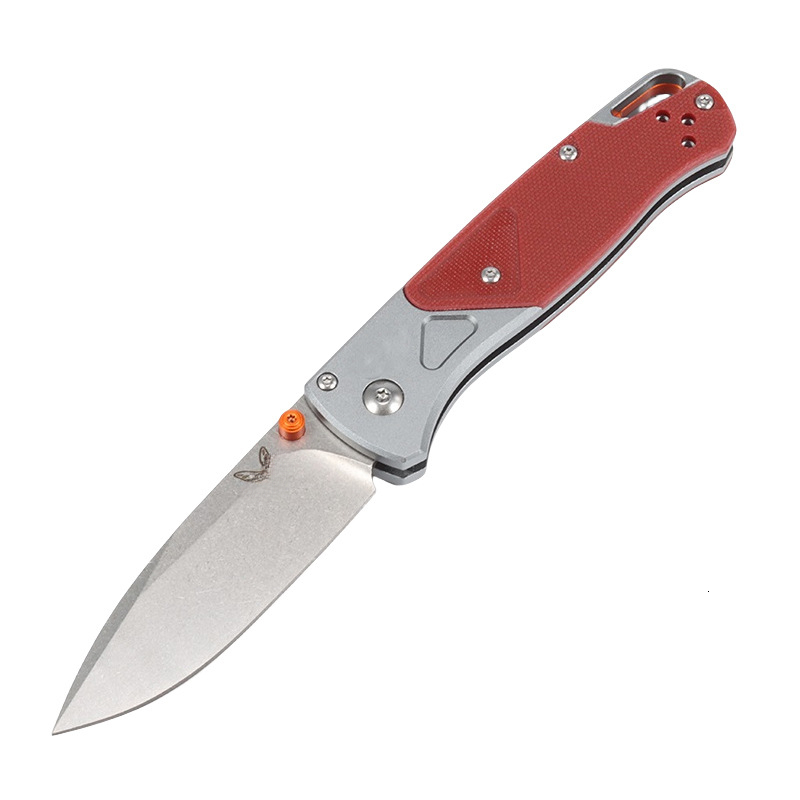 New BM 535-9 Outdoor Pocket Folding Knife S90V Blade Red G10 Handle EDC Hiking Camping Hunting Cutting Survival Tool Gifts for Men