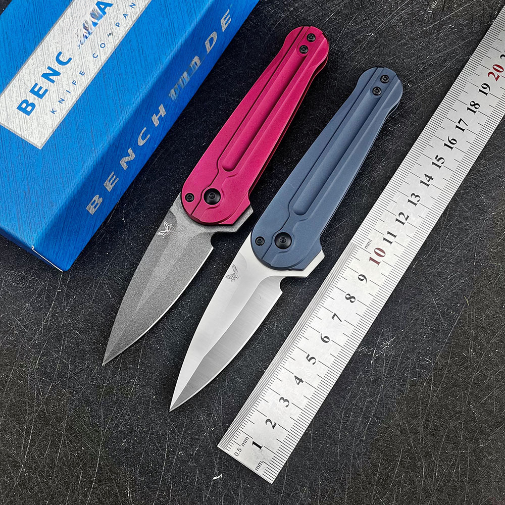 All-New BM491 Folding Knife D2 Steel Blade with Aluminum Handle for Outdoor Camping Cutting Survival Scenarios Daily Carry Tool