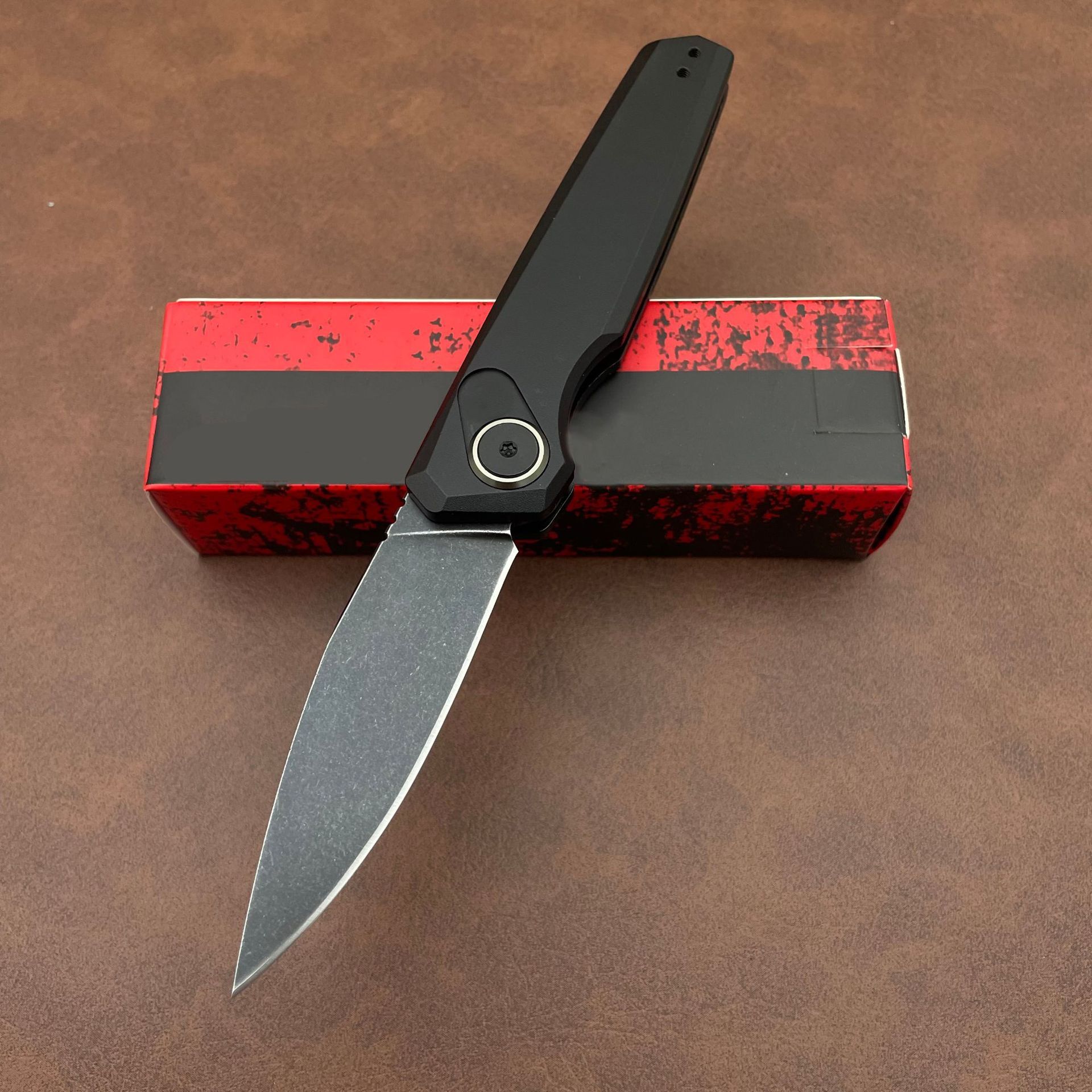 ks7551 Grey anodized aluminum - CPM-154 - full height grinding, suitable for outdoor activities, cutting, gifts
