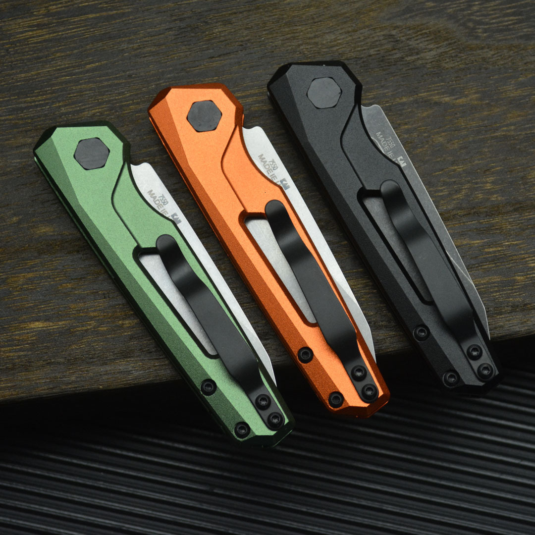 7550 Folding Knife High-Hardness 9Cr18Mov Blade T6 Aviation Aluminum Handle Practical Outdoor Camping Self-Defense EDC Tool