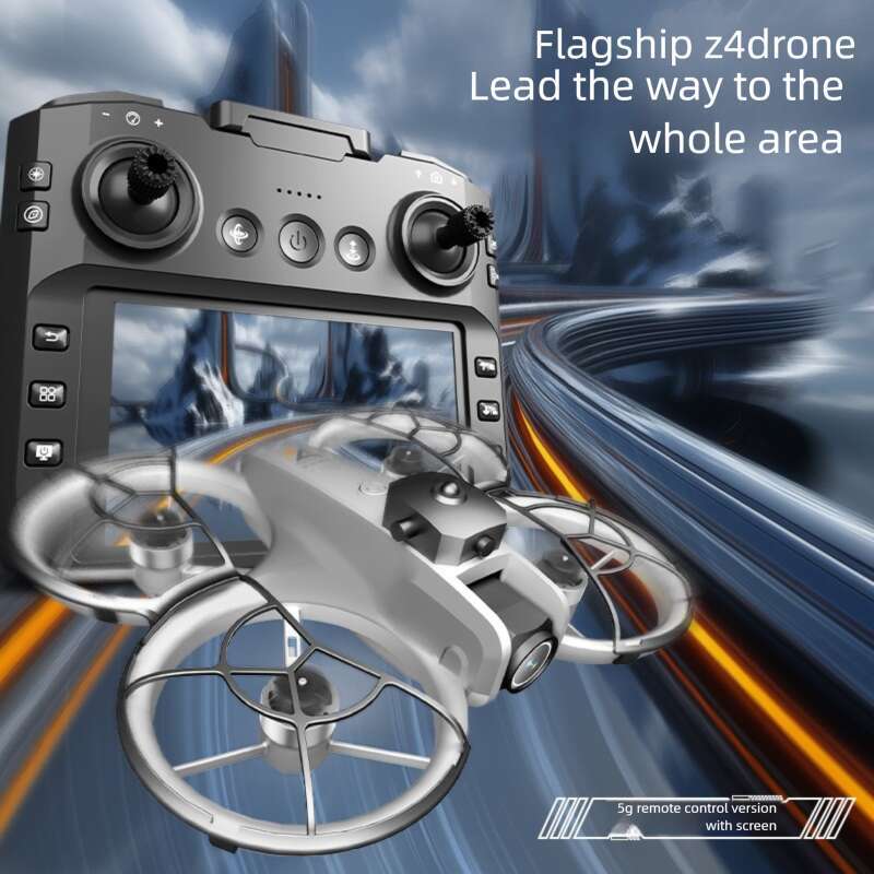 Cross-border Z4 Drone, 4.3 Inch Large Screen Remote Control, Brushless Motor, Optical Flow, Dual HD Lens, Smart Obstacle Avoidance RC Quadcopter CKS