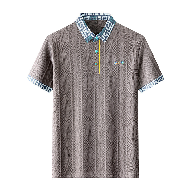 New Fashionable Short Sleeved Designer T-shirt For Men In Summer And Autumn Embroidered Pattern Color Blocked Jacquard Top Outdoor Casual Top