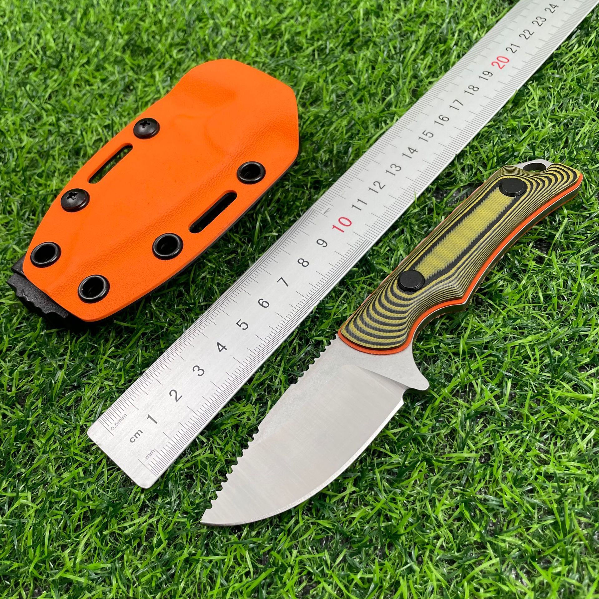 Model 15017 Hidden Canyon Hunter Fixed Blade Knife Drop Point Blade G10 Handle & K Sheath Tactical Hunting Outdoor Knife EDC