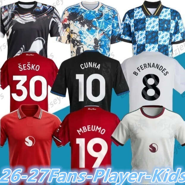 16-2XL 25 26 27 man unite AMAD Soccer Jerseys HOJLUND MAINOO football shirt CASEMIRO B. FERNANDES manchesteers unted men kids kits 2025 2026 CUNHA