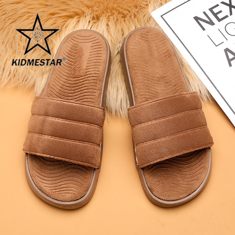 KIDMESTAR Men's Casual Flat Sole Shoes, Embossed Leather-Style Flip-Flop Slippers with PU Upper, Canvas Lining, Animal Print Appliques, Extra-Wide Fit - view 3