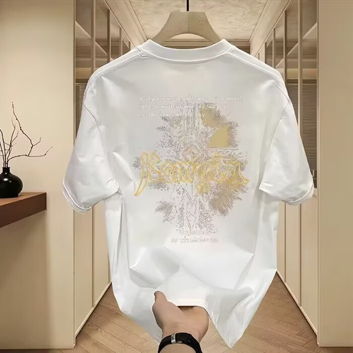 T Shirts For Men Designer Tee Shirt Homme Casual Style Y2k Oversized Breathable Sweatshirt Sporty Style Polo Shirt White Essential Clothes