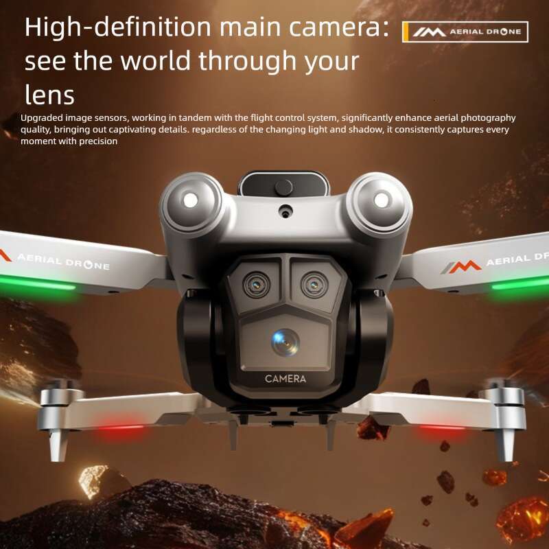 M6 Brushless Drone Large Screen Remote Control Intelligent Obstacle Avoidance Optical Flow Positioning HD Aerial Photography Foldable RC Quadcopter Ai