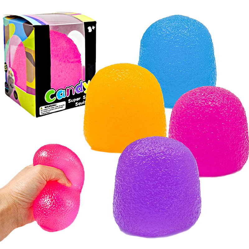 Needoh nice cube Fuzz Ball Stress Reliever Fidget Tool Jelly Squeezing Toy Jellyfish Shape Swinging Tentacles Bring Sensory Fun Parent Child Interacti