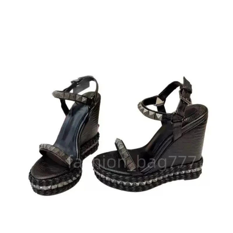 2026 fashion Women's Wedge platform Sandals pumps heels Ankle strap revealing toe dress shoes Sexy Girls Party evening Shoes Luxury designer thick soled shoes
