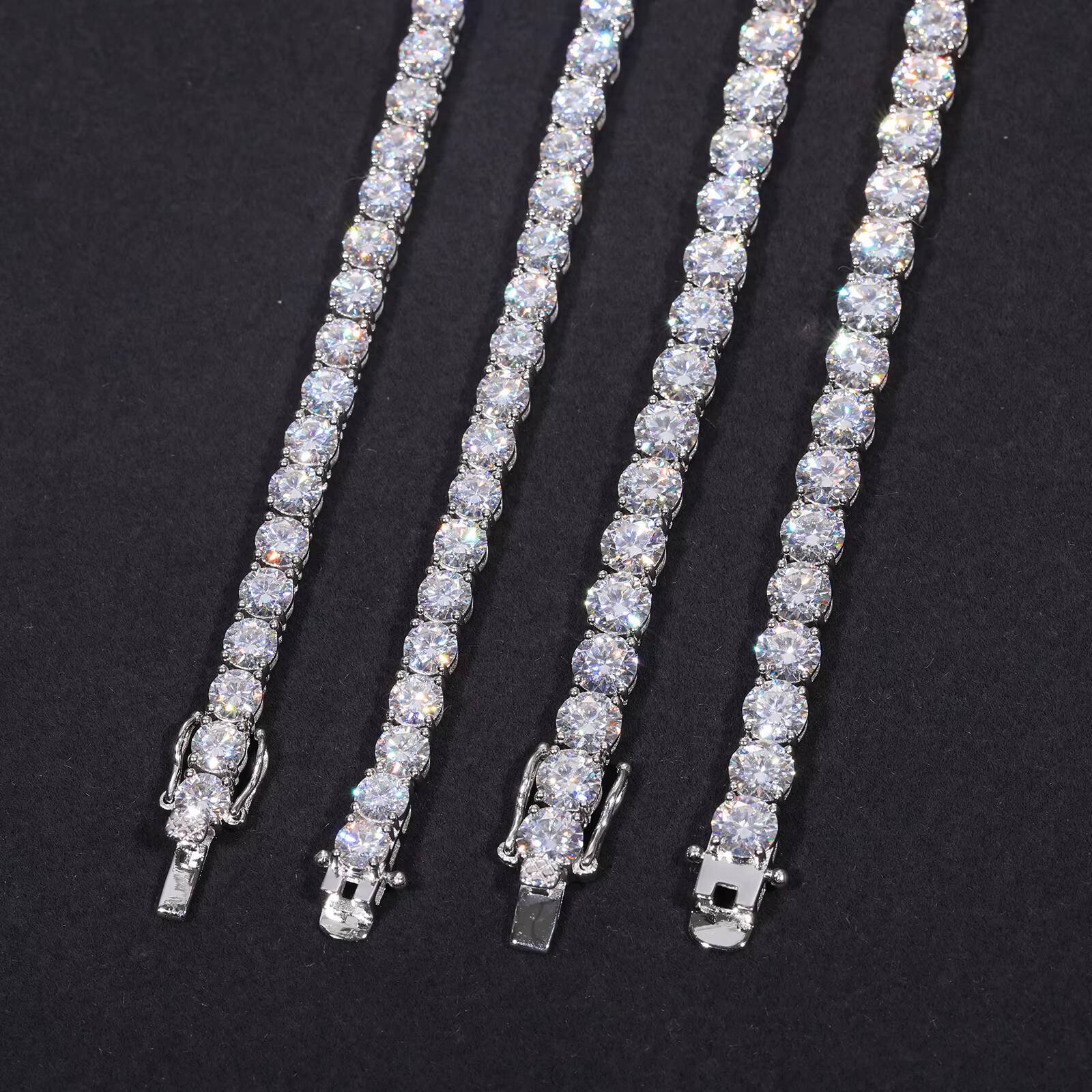 Dropshipping Pass Diamond Tester D Color VVS1 Moissanite Classic Tennis Chain 925 Sterling Silver Mossanite Fashion Necklace