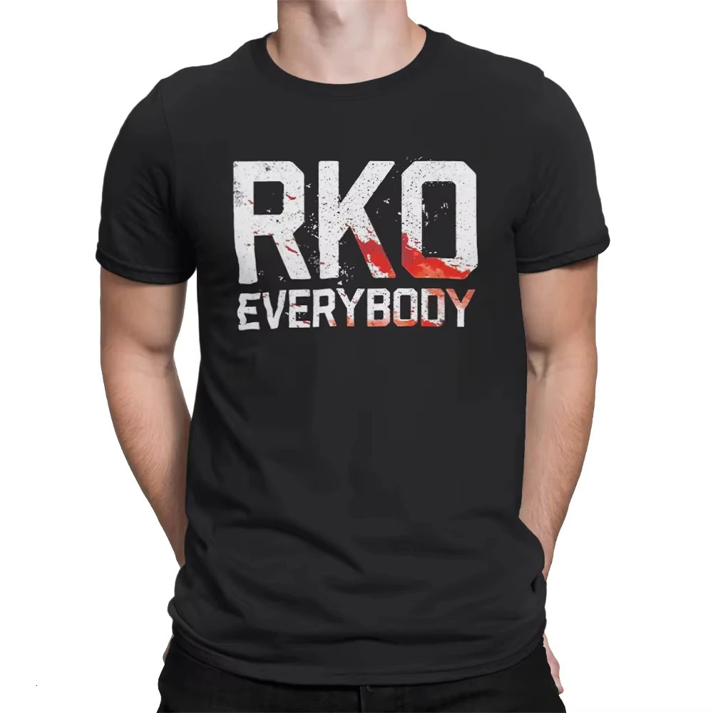 RKO Everybody Distressed Wrestling T Shirt Men Women Unisex Casual Cotton Short Sleeve Fans Graphic Tee Streetwear 260421