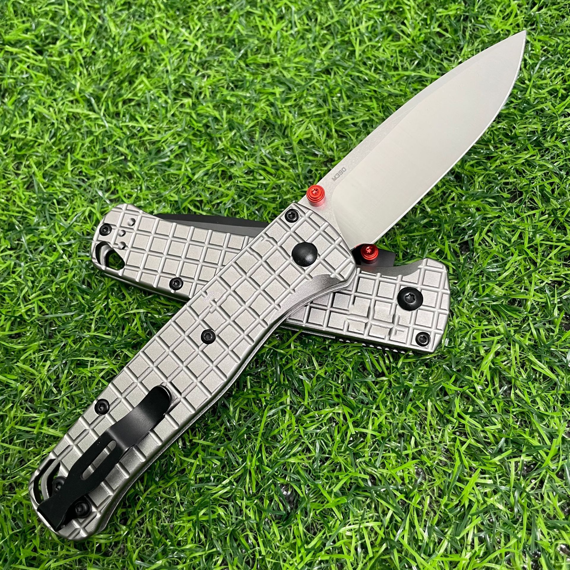 BM535 Folding Knife Grenade Texture Aluminum Alloy Handle Outdoor Camping Portable Sharp Pocket Knife