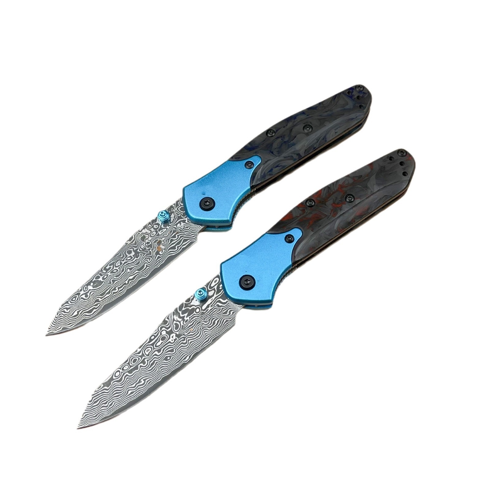 BM 945- Gold Mini Class O Sbor Ne Folding Knife 2.92" Vg10 Damascus Blade Carbon Fiber Handle Outdoor Hunting Camping Knife