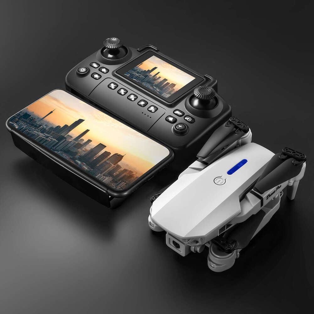 E88 E99 Drone, Screen Control RC Aircraft, Dual Camera Aerial Photography, Optical Flow Positioning, Colorful Light Design, Foldable RC Quadcopter Toy