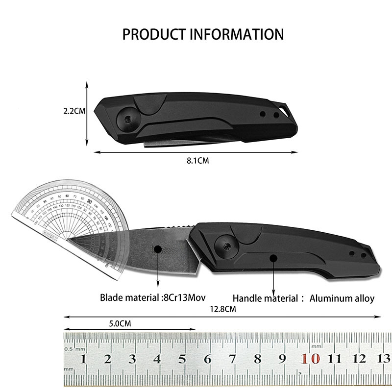 Multi-Functional KS 7250 Outdoor Folding Knife 8Cr13MoV Blade Aluminum Alloy Handle Jungle Exploration Camping Self-Defense Tool