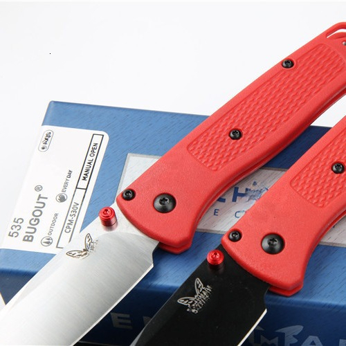 BM 535 Bugout EDC Folding Pocket Knife Black/ White Blade Survival Tactical Knife Outdoor Facas Jackknife Hand Tools Rescue