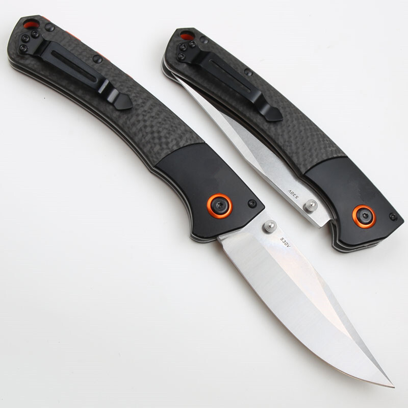 New Crooked River BM15080 Carbon Fiber/G10 Handle Mark S30V Blade Outdoor Camping Survival EDC Pocket Folding Tool Knife