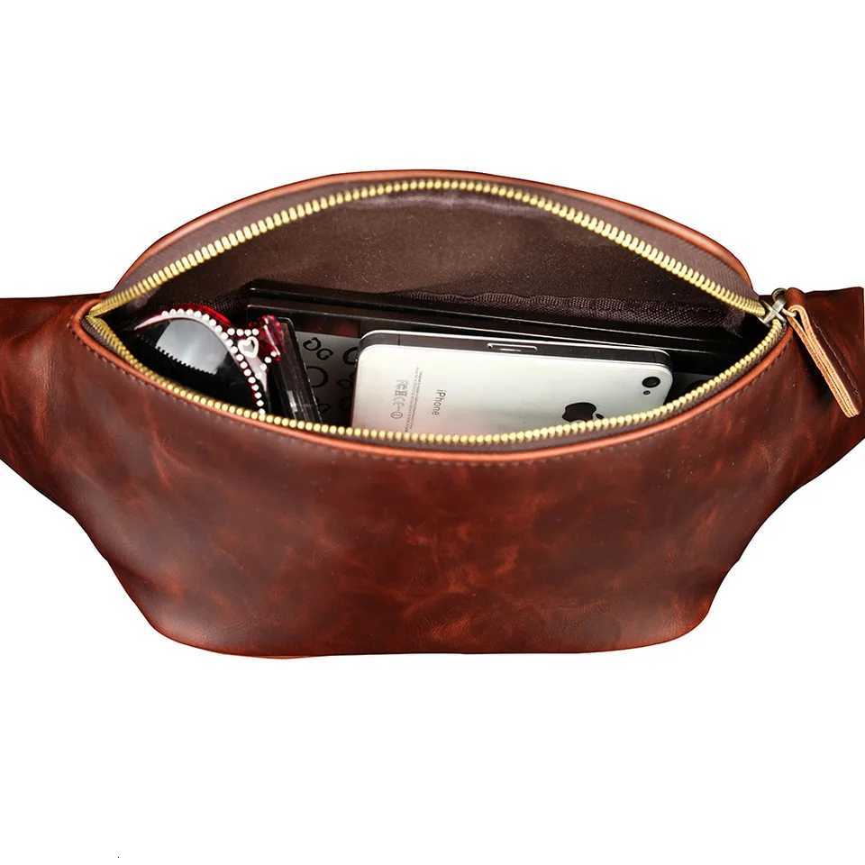 Men Waist Bag PU Leather FAshion Sports Shoulder ChEST Bag Cycling Travel Purse Mens Mobile Phone Waist Bag Zero WalletT260427