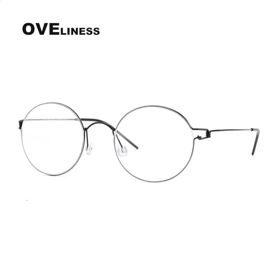 Pure Screwless Eyeglasses Frames Men Women Round Korean Glasses Frame n Eyewear Ultralight spectacles 260509CJ