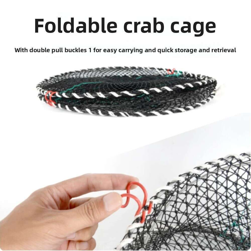 Reinforced Crab Cage Heavy Duty Lobster Shrimp Trap Foldable Sea Fishing Net Portable Coastal Catching Tool for Seaside Outdoor Use