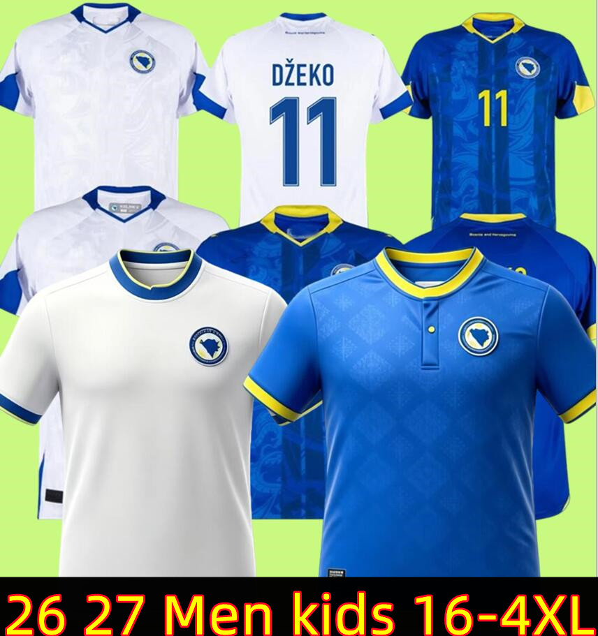 2026 Bosnia and Herzegovina Dzeko Soccer Jerseys 26 27 Home Away Men Players Fans Football uniforms Shirts kit Kit S-4XL top quality