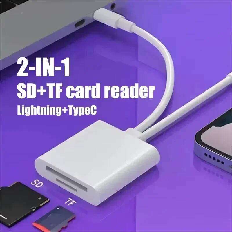 Lettore OTG 2 In 1 Tipo C Adattatore Per Scheda Di Memoria Da Lightning A SD TF…