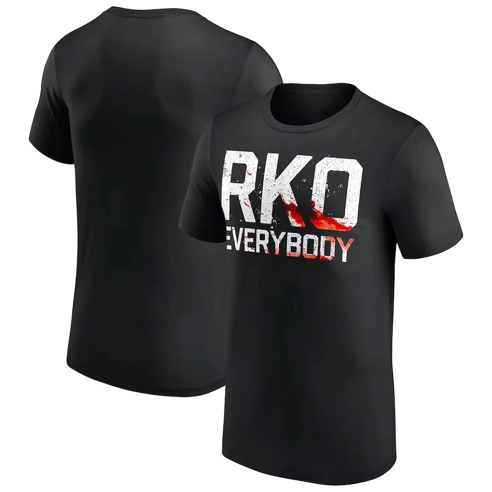 RKO Everybody Distressed Wrestling T Shirt Men Women Unisex Casual Cotton Short Sleeve Fans Graphic Tee Streetwear 260421