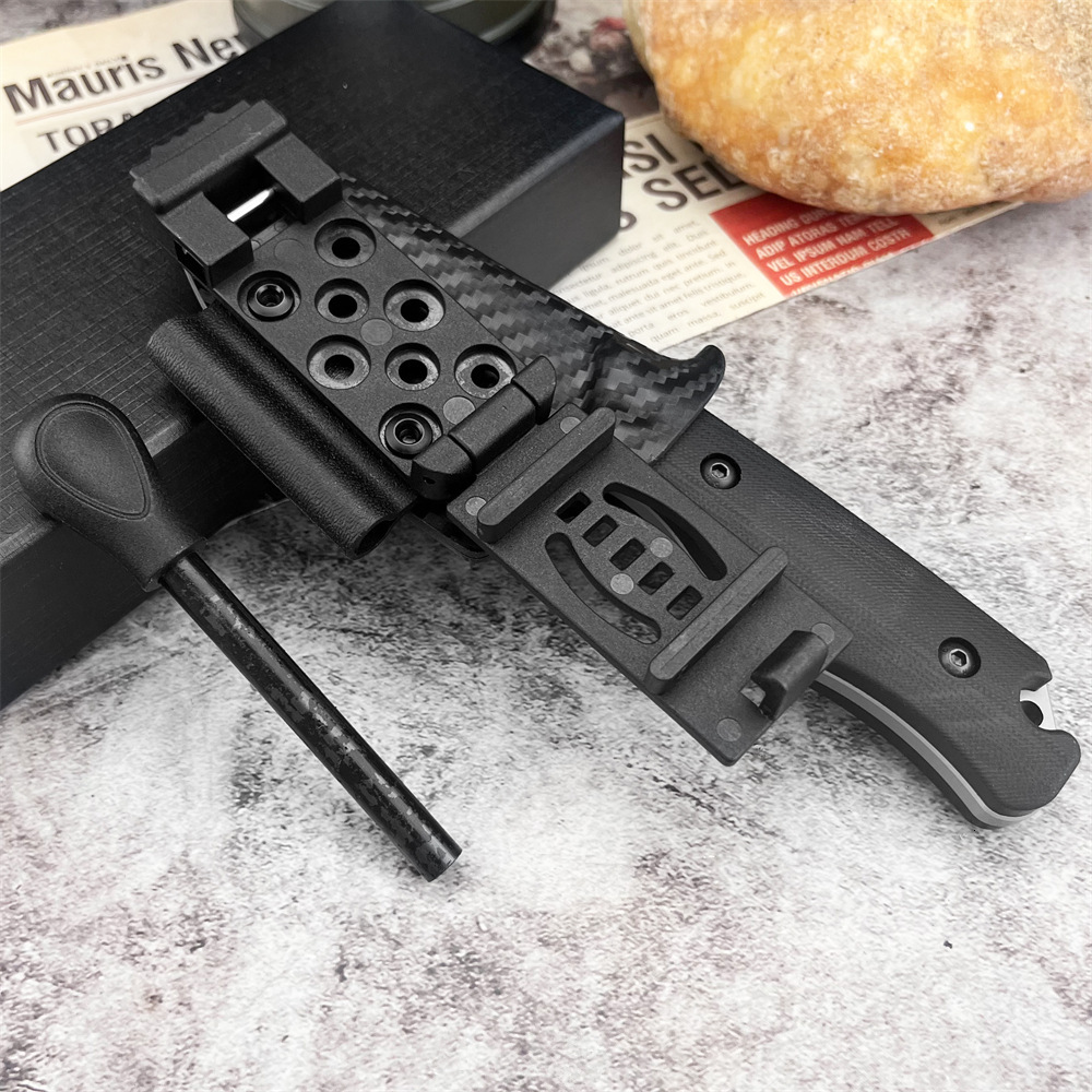 BM 15017 with K-shield Small Straight Knife 8Cr13Mov Blade G10 Handle High Hardness Portable Self-defense Tactical Knife
