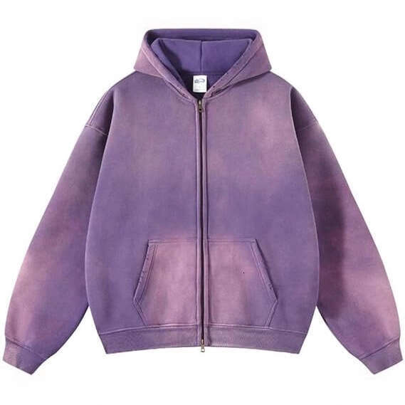 Minimalist Plain Hoodie Unisex No Pattern Simple Versatile School Daily Streetwear European and American high street autumn and winter spray-dyed, was