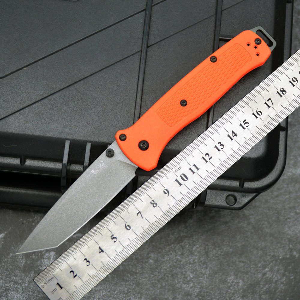 537 Bailout BM Knife Self Defense Pocket Knives Outdoor EDC Survival Flipper Folding Knife Camping Hunting Tool Nylon Handle