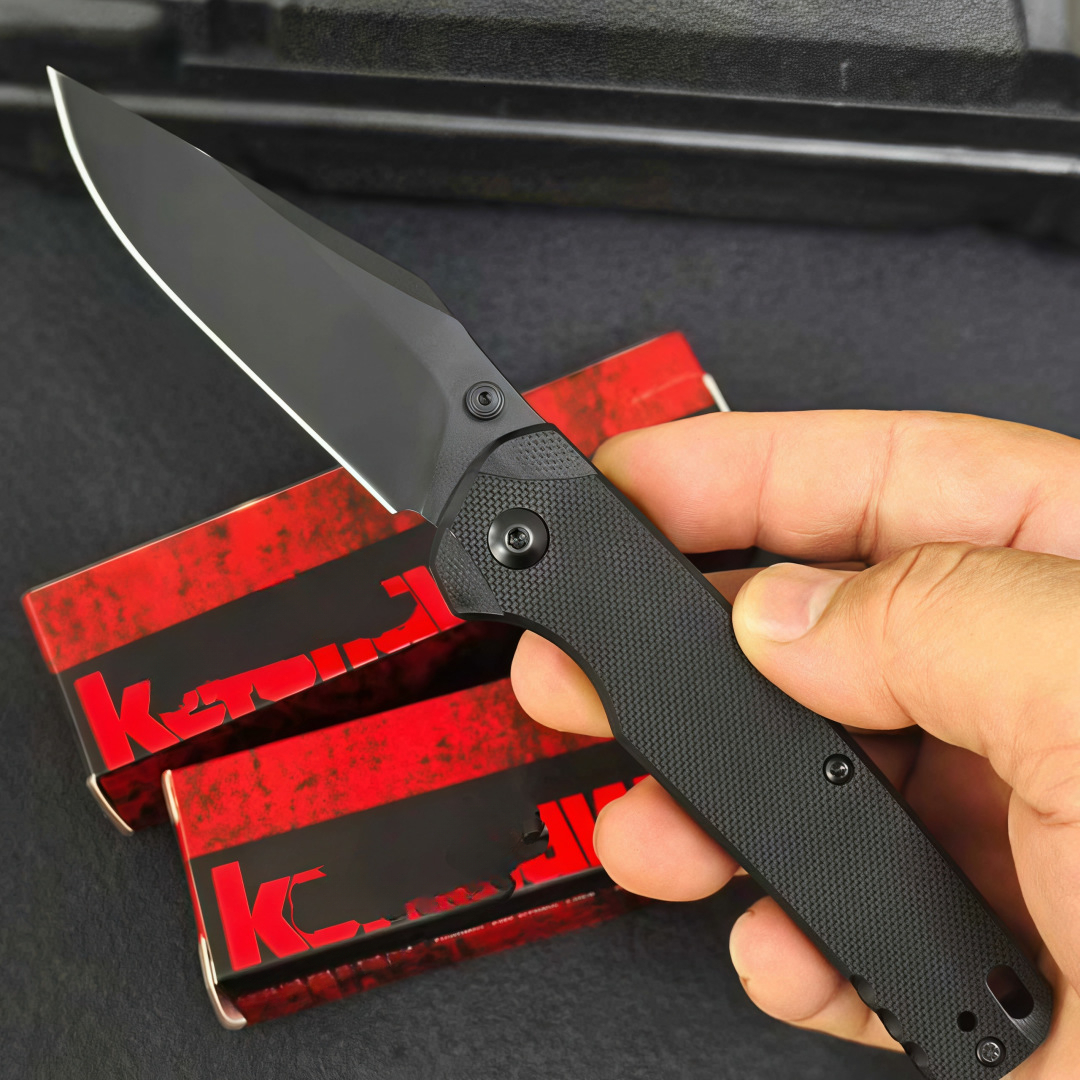 New High Quality 6106 Folding Belt Knife 8Cr13Mov Blade G10 Handle Jungle Hiking Fishing Knife Carrying Outdoor Camping Knife