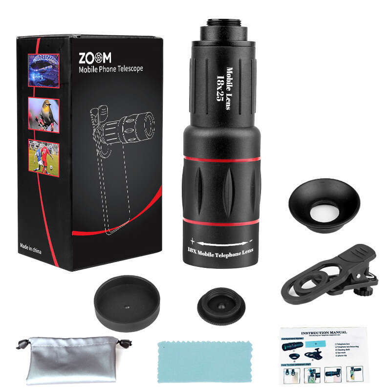 18x25 telephoto photography 18x high-definition high-power external mobile phone telescopes clip ipad camera fish eye phones zoom lens for iphone