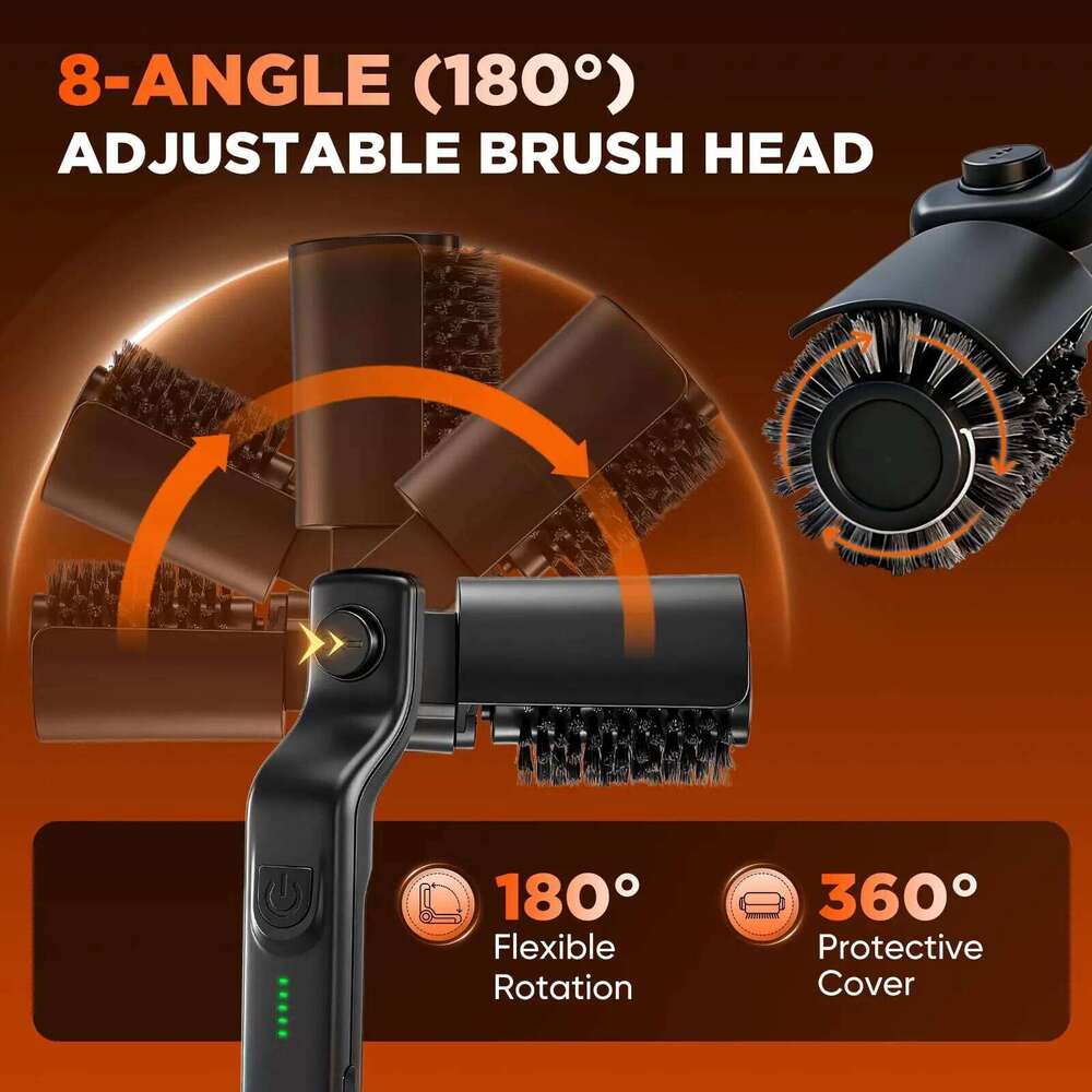 BBQ Brush 3-Speed Settings Electric Brush,180° Adjustable Head,90 Mins Grill Cleaner for Outdoor Griddles Smokers