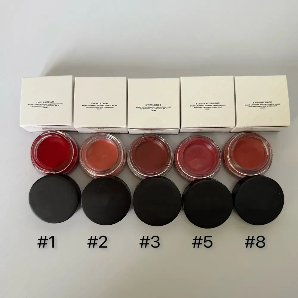 Brand 7 colors 6.5g Red Camellia Lip And Cheek Balm N1 De Lip Face Makeup Silky Multi-Use Long-Lasting Cream Blush Lipstick For Woman Hydrating Lip Ma