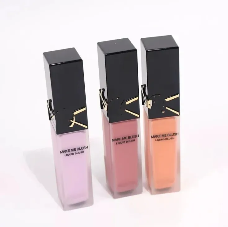 Brand Blush Liquid Blush 15ml Waterproof Blendable Cream Blush 6 Colors High Pigment Nural Finish Long-wear Cheek Rouge Face Makeup