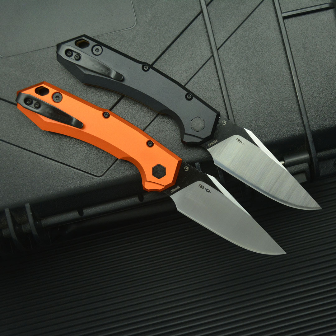 KS 7851 High Hardness Pocket Knife with 8cr13mov Blade Aluminum Alloy + G10 Handle Outdoor Camping Portable Barbecue Knife Men's Gift
