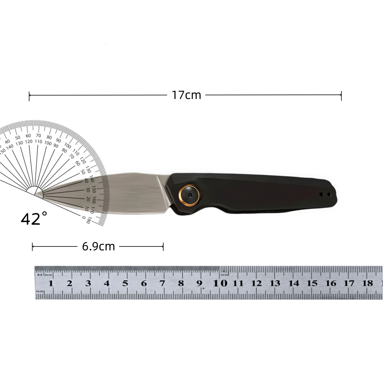 3-inch Folding Pocket Knife CPM-154 Steel Blade Aluminum Handle with Pocket Clip for Outdoor Camping And Everyday Carry