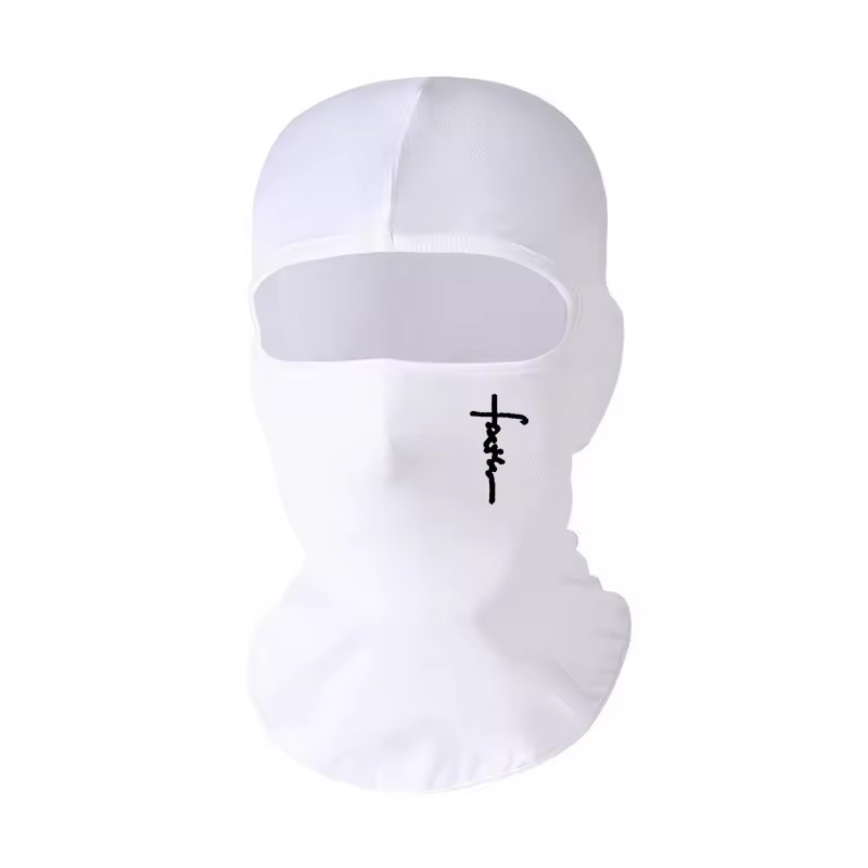High-quality ski mask spider silk screen printing spandex/polyester balaclava hat summer outdoor mask can be customized logo riding mask road car mask
