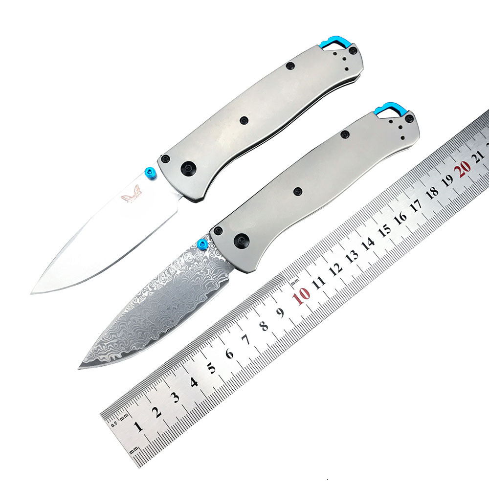 BM 535/535-TI Bugout Folding Knife 3.24" Damascus TC4 Handles Outdoor Camping Hunting EDC Self Defense Pocket Knives Top Ver.