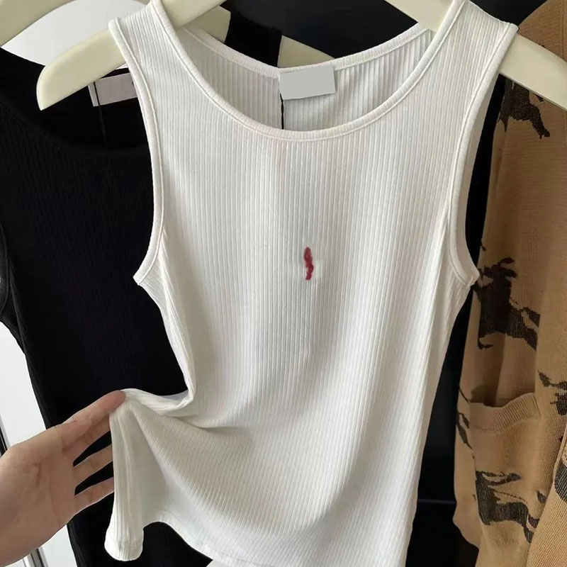 Womens tank top Women's shirt women designer tops Cropped Top t Tank Anagram Regular Cotton Jersey Female Tees Embroidery Knitwear Sport Yoga Simple Vest