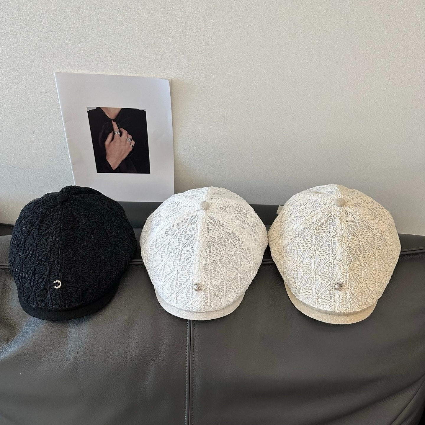 Women Vintage Lace Newsboy Cap Classic Dome Beret Hat Breathable Spring Summer Casual Baker Boy Cap for Daily Travel Fashion Accessories