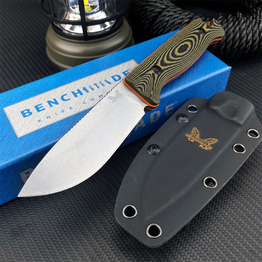 BM 15002 Portable Fixed Knife S90V Blade G10 Handle Outdoor Knife Camping Durable Portable EDC Multitool EDC Knife