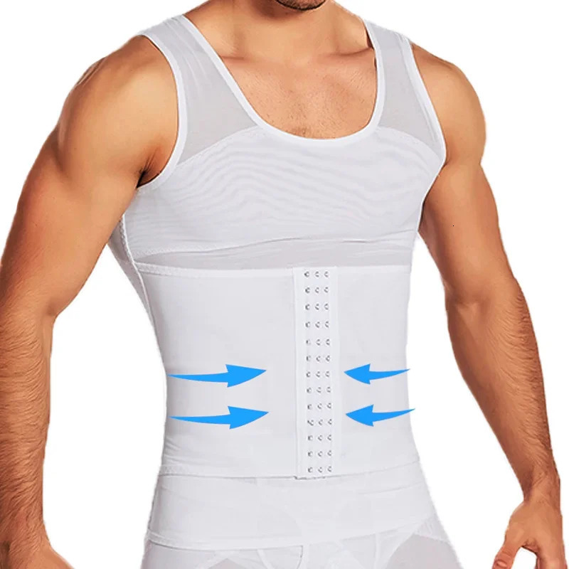 Mens Body Shaper Compression Vest Abdomen Shapewear Tummy Slimming Sheath Belly Trimmer Shapers Corset Waist Trainer Tops 260427
