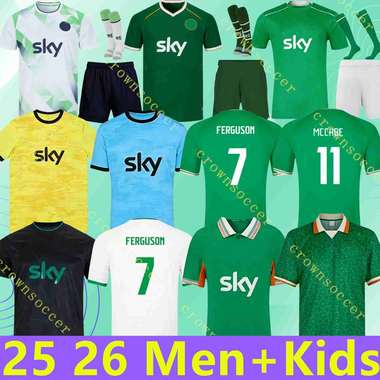Ireland Soccer Jersey 26 27 National Team football shirt Adam Idah Finn Azaz Jake O Brien McCLEAN PARROTT Thailand quality world cup 2026 home top soc