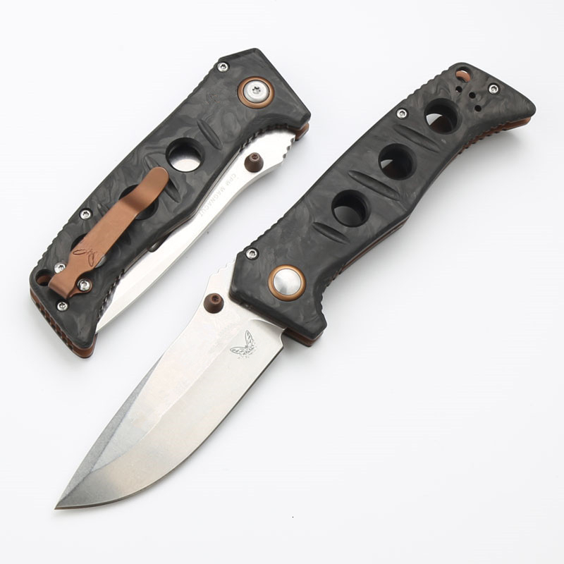 Folding knife portable BM273-03 carbon fiber handle outdoor folding knife high hardness sharp camping folding knife