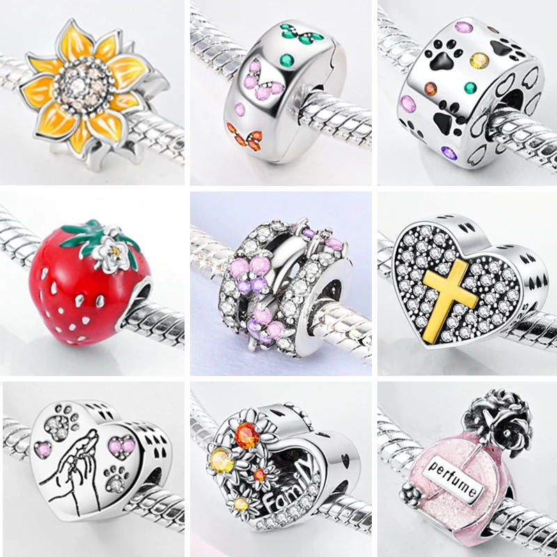 Charms 2025 s Original 925 Sterling Silver Charms Beads for Original Pendants Bracelets Charms Dangle DIY Jewelry Gift 260423