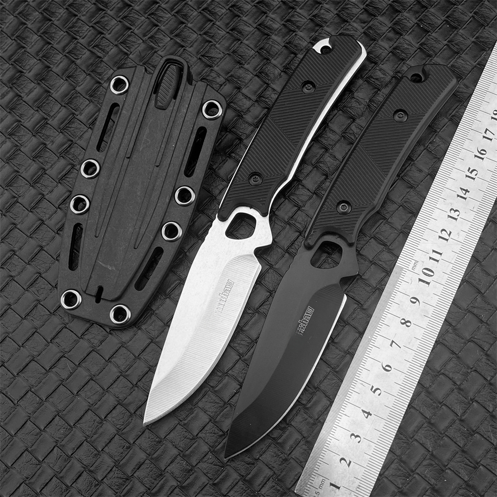 KS 2048 Fixed Blade Knife 8Cr13Mov Blade Nylon Fiber Handle Outdoor Pocket Knife EDC Camping Hunting Survival Military Tools