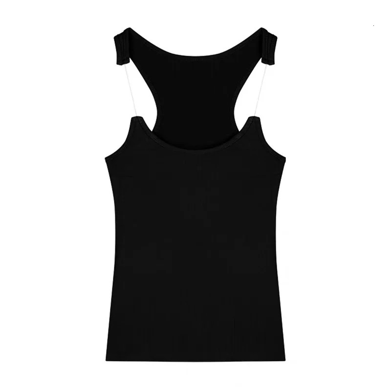 Women Ypro Ribbed Invisible Strap Tank Top Camis Tee 260427