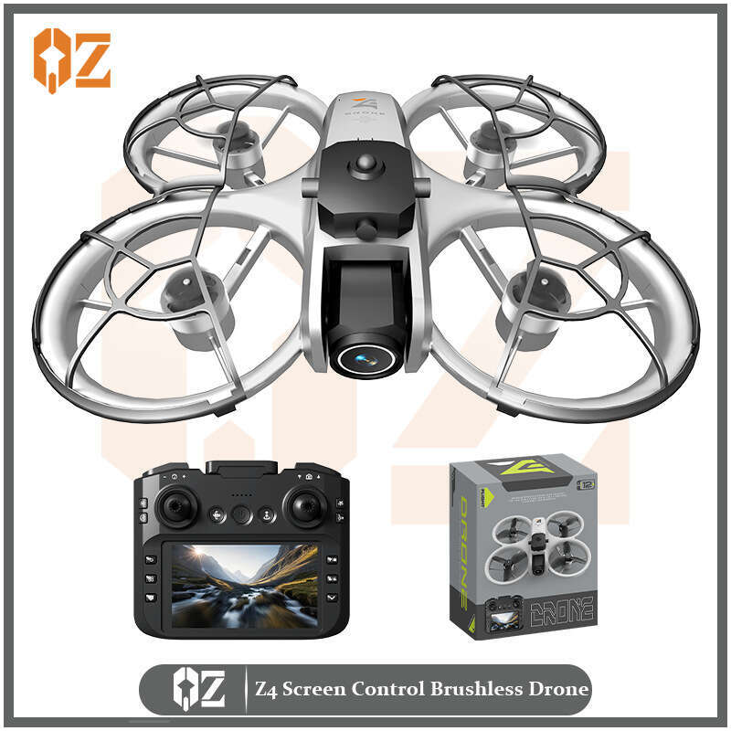 Cross-border Z4 Drone, 4.3 Inch Large Screen Remote Control, Brushless Motor, Optical Flow, Dual HD Lens, Smart Obstacle Avoidance RC Quadcopter CKS